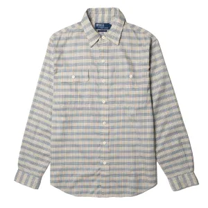 Polo Ralph Lauren Classic Fit Plaid Workshirt Indigo Cream