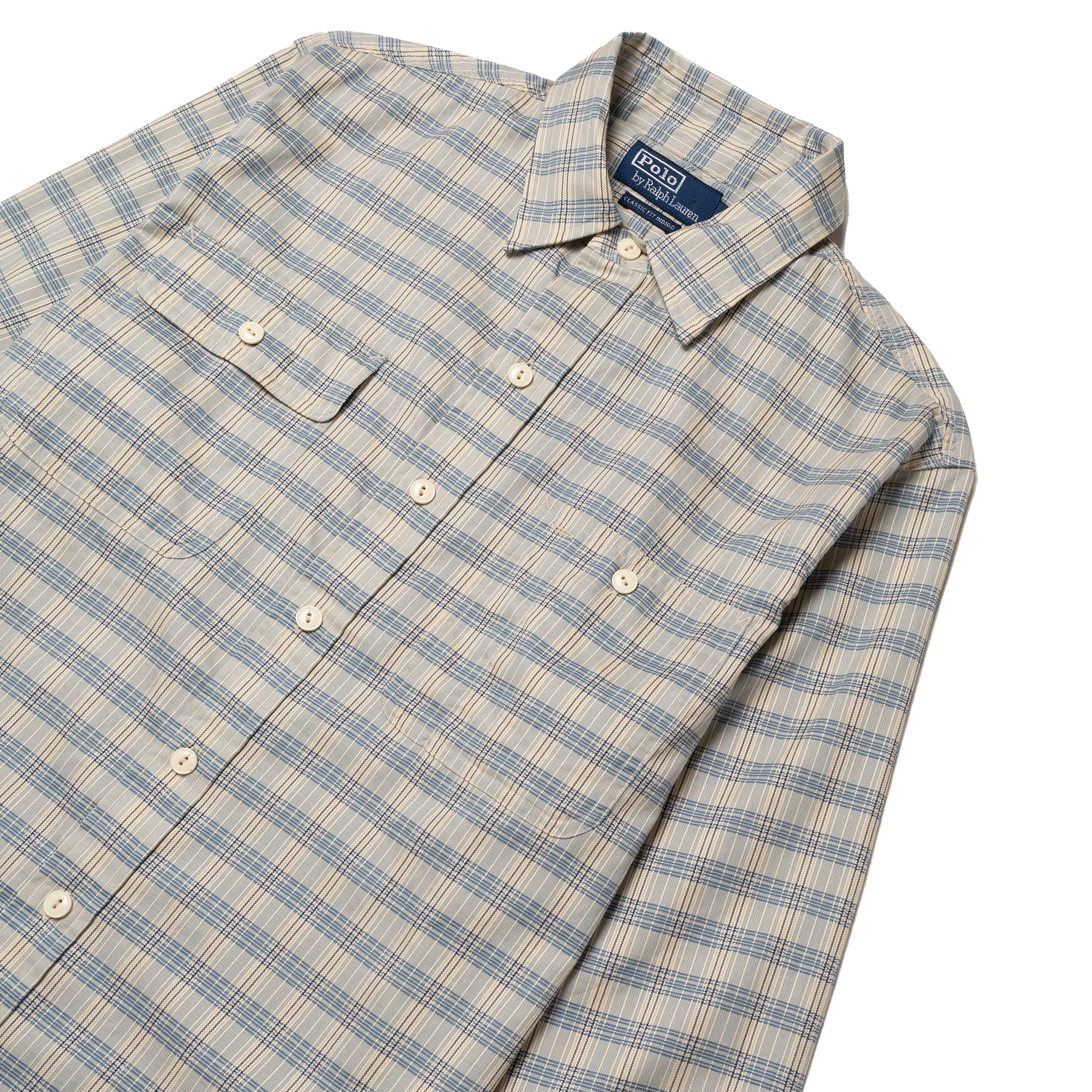 Polo Ralph Lauren Classic Fit Plaid Workshirt Indigo Cream