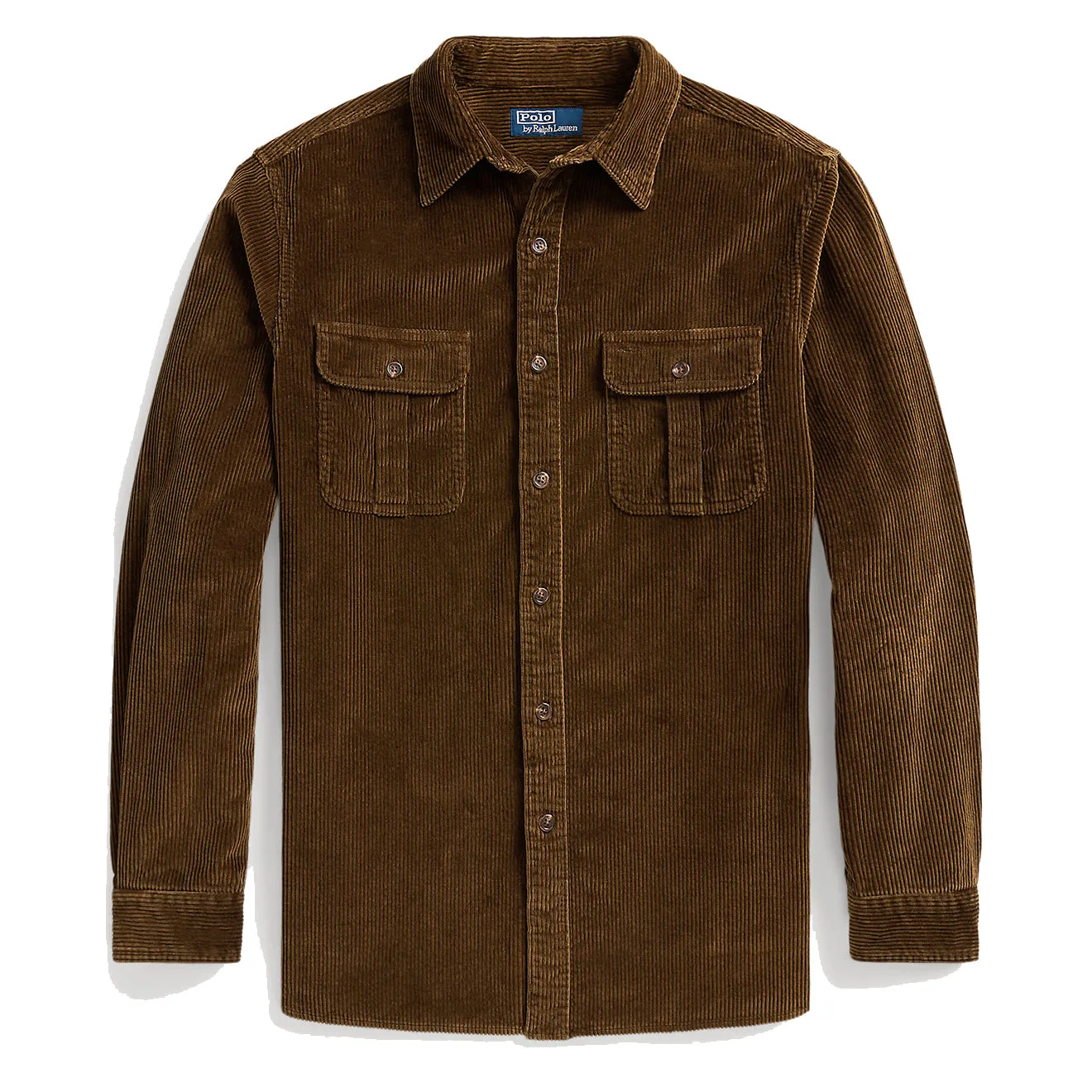 Polo Ralph Lauren Classic Fit Suede-Patch Corduroy Shirt York Brown