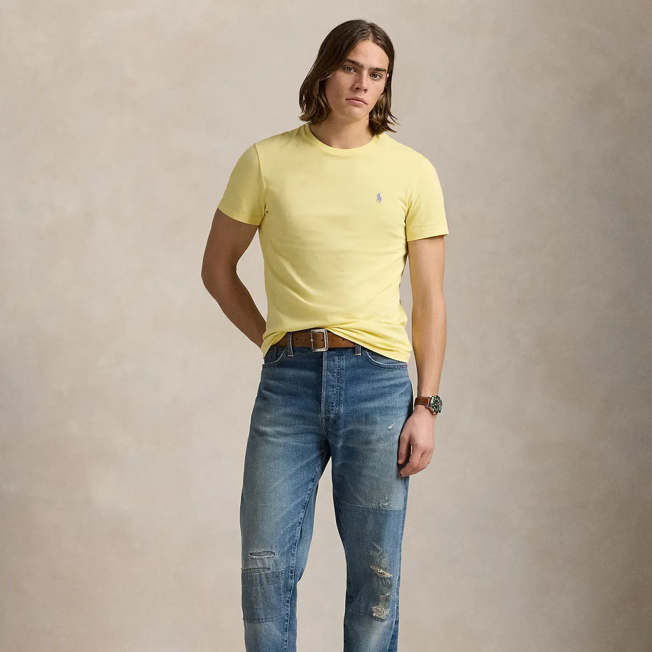 Polo Ralph Lauren Custom Slim Crewneck T-Shirt Resort Gold