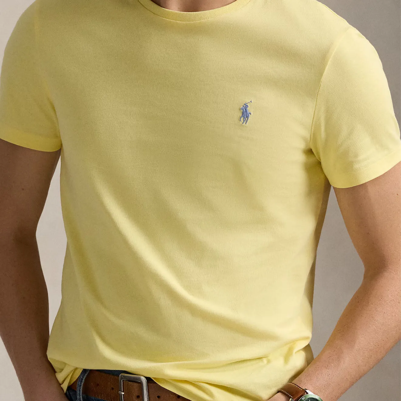 Polo Ralph Lauren Custom Slim Crewneck T-Shirt Resort Gold