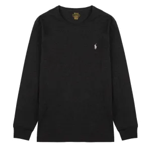 Polo Ralph Lauren Custom Slim Fit Cotton LS T-Shirt Black Heather