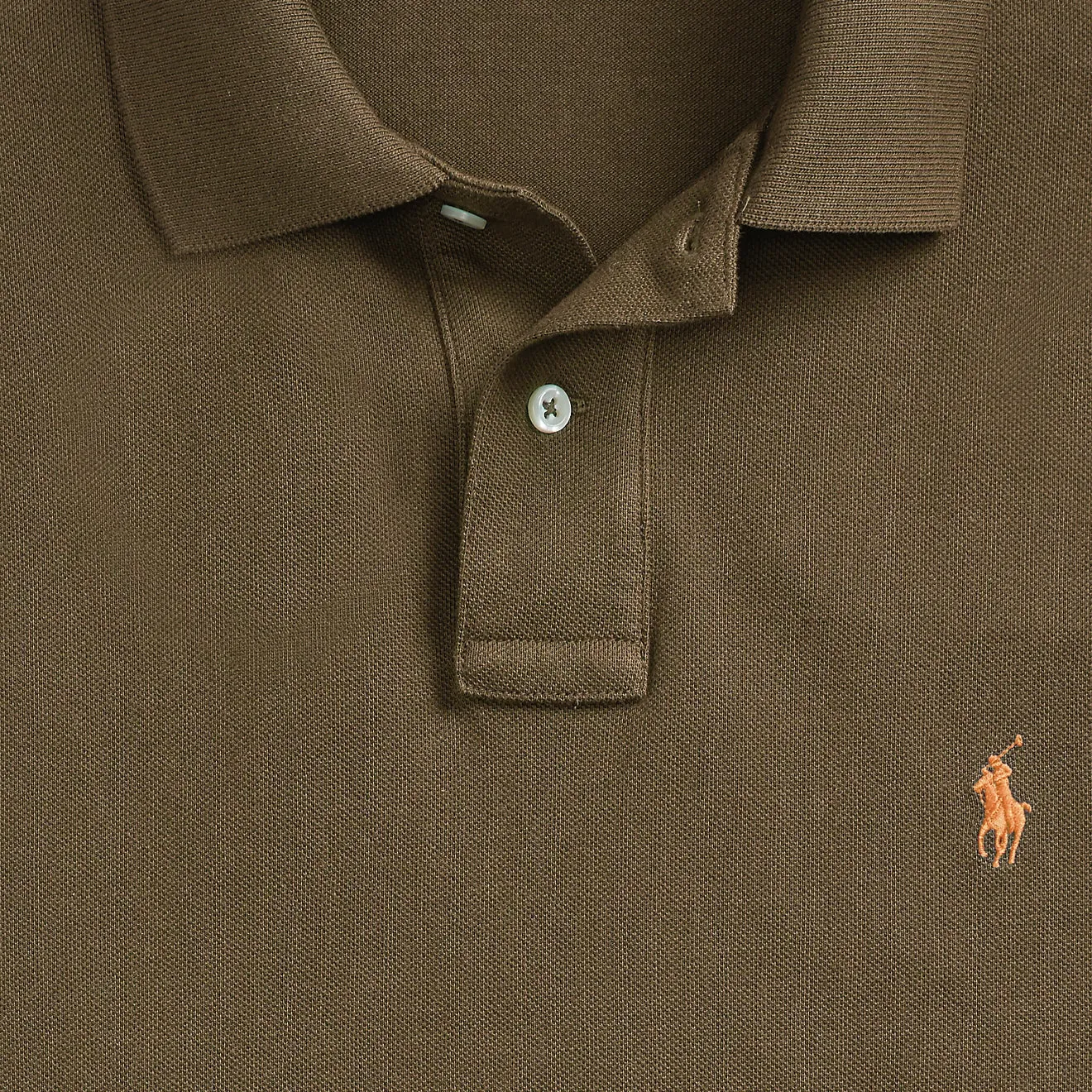 Polo Ralph Lauren Custom Slim Fit Mesh Polo Canopy Olive