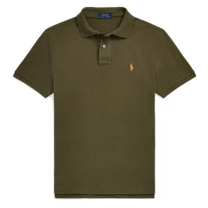Polo Ralph Lauren Custom Slim Fit Mesh Polo Canopy Olive