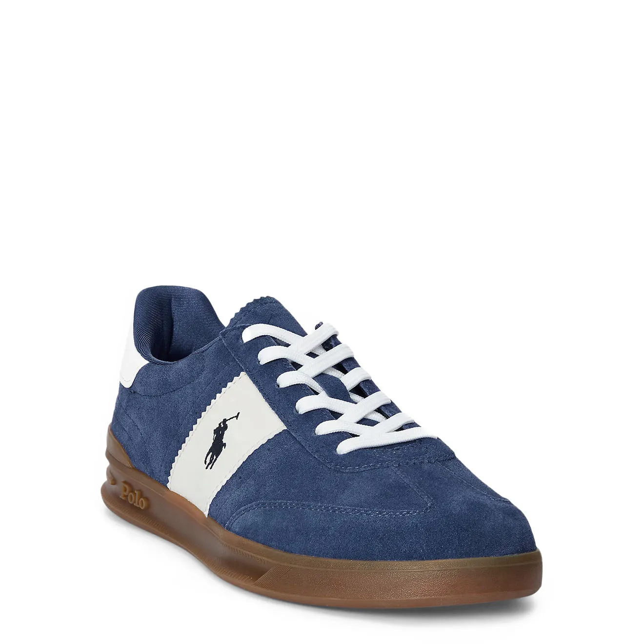 Polo Sport Heritage Aera Suede Trainer Light Navy / Cream