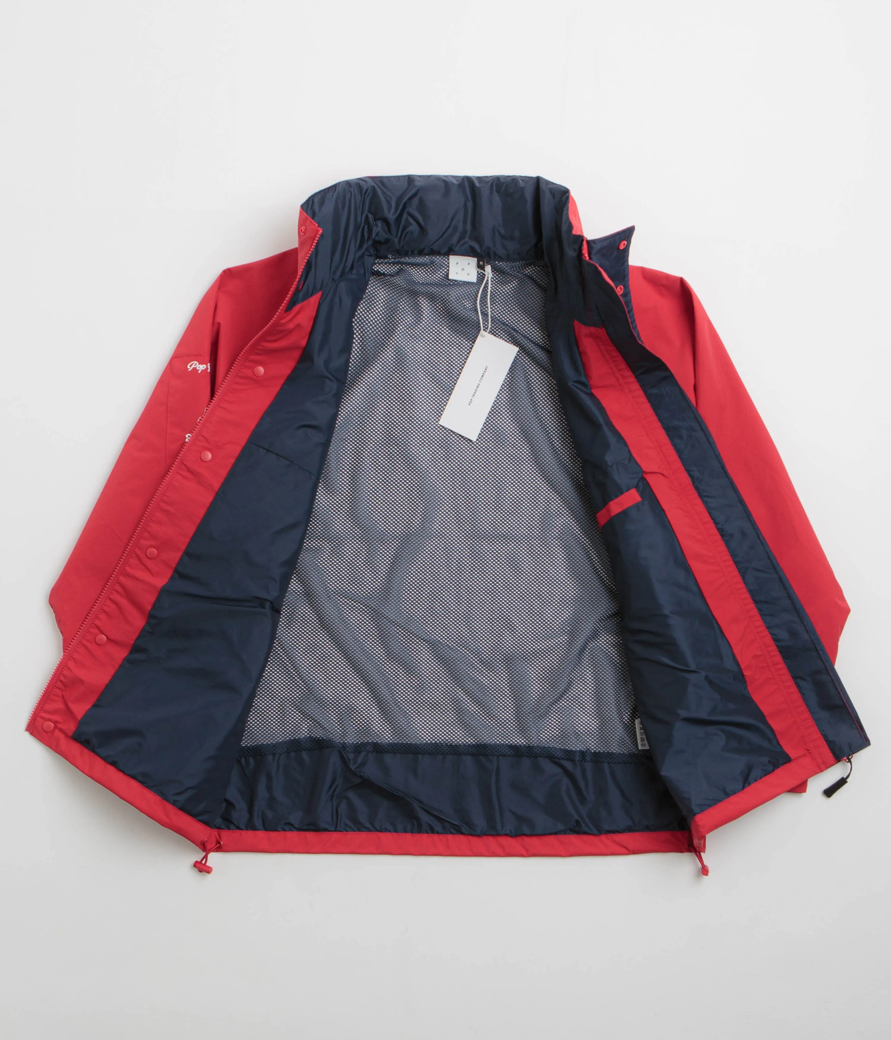 Pop Trading Company Nautical Jacket - Haute Red / Navy