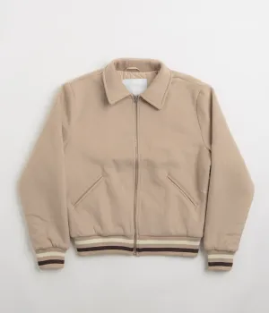 Pop Trading Company Varsity Jacket - White Pepper