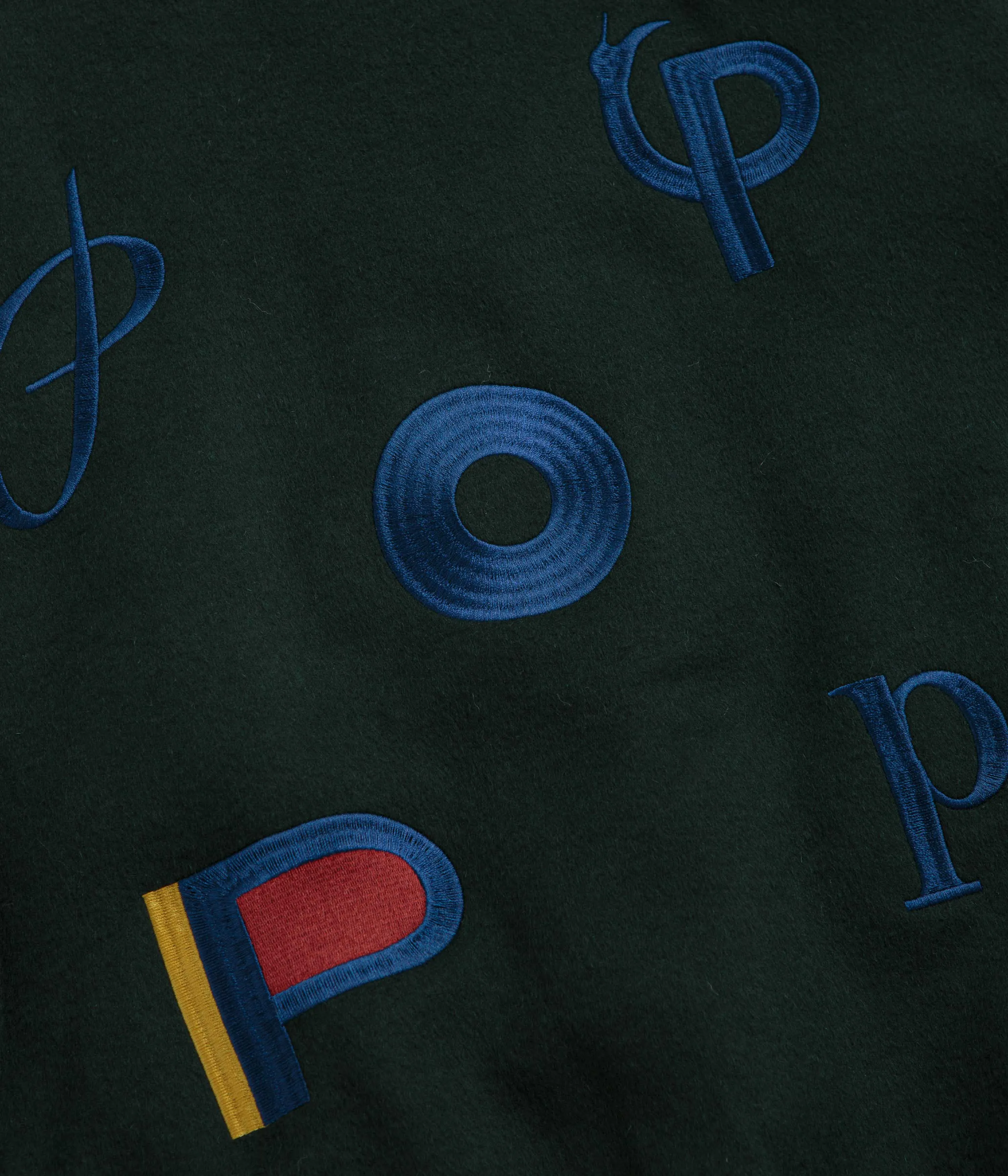 Pop Trading Company x Parra Varsity Jacket - Pine Green