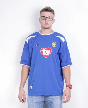 Portsmouth F.C. Mens XL Shirt Crew Neck Sport Short Sleeve