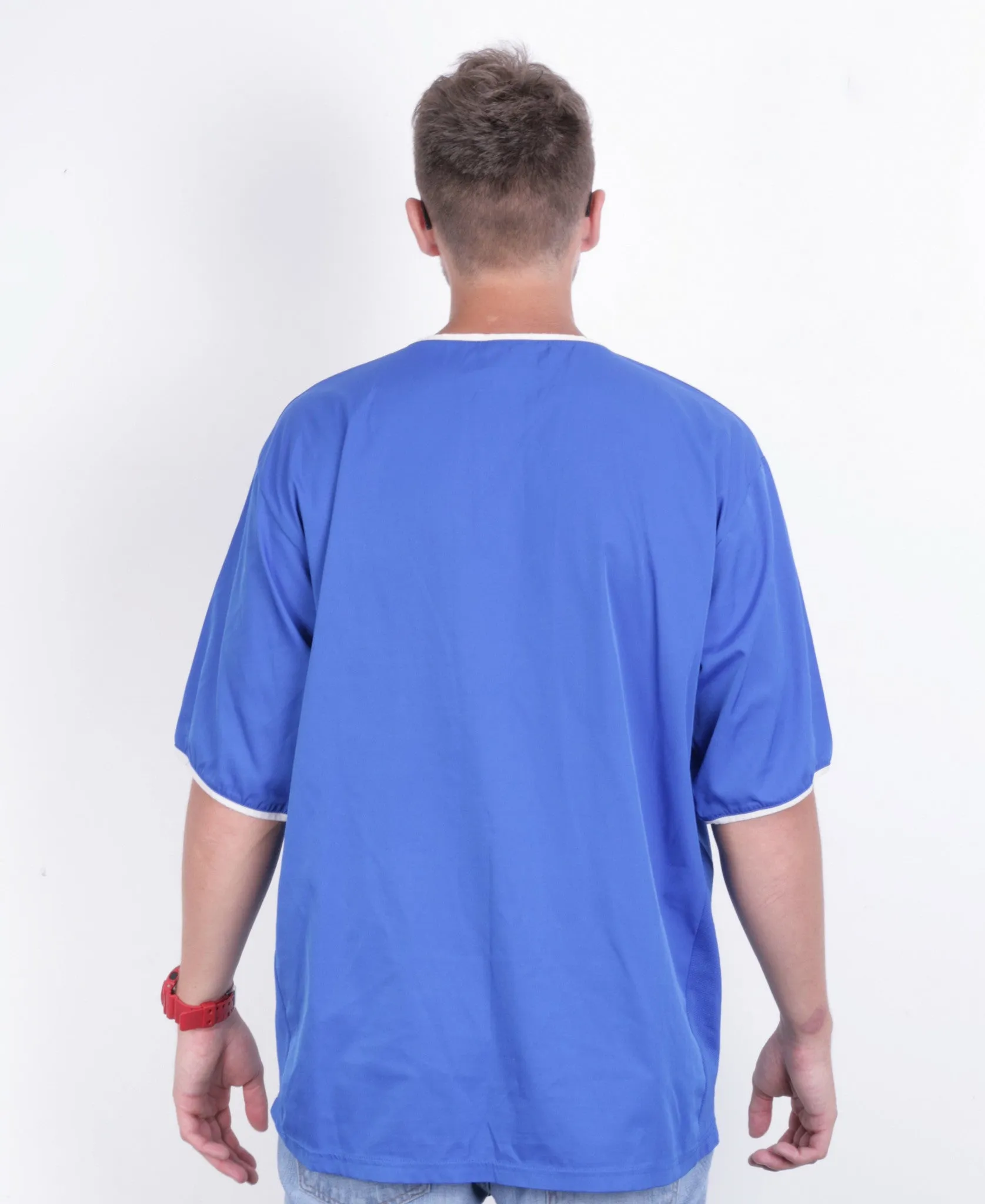 Portsmouth F.C. Mens XL Shirt Crew Neck Sport Short Sleeve