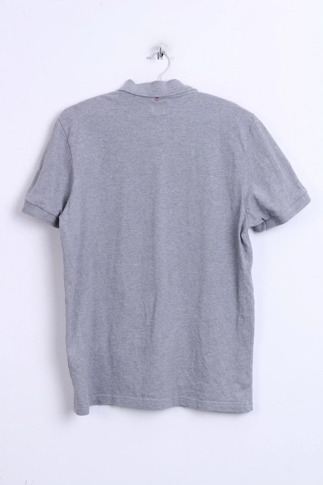 Pretty Green Mens S Polo Shirt Cotton Grey Sport Short Sleeve
