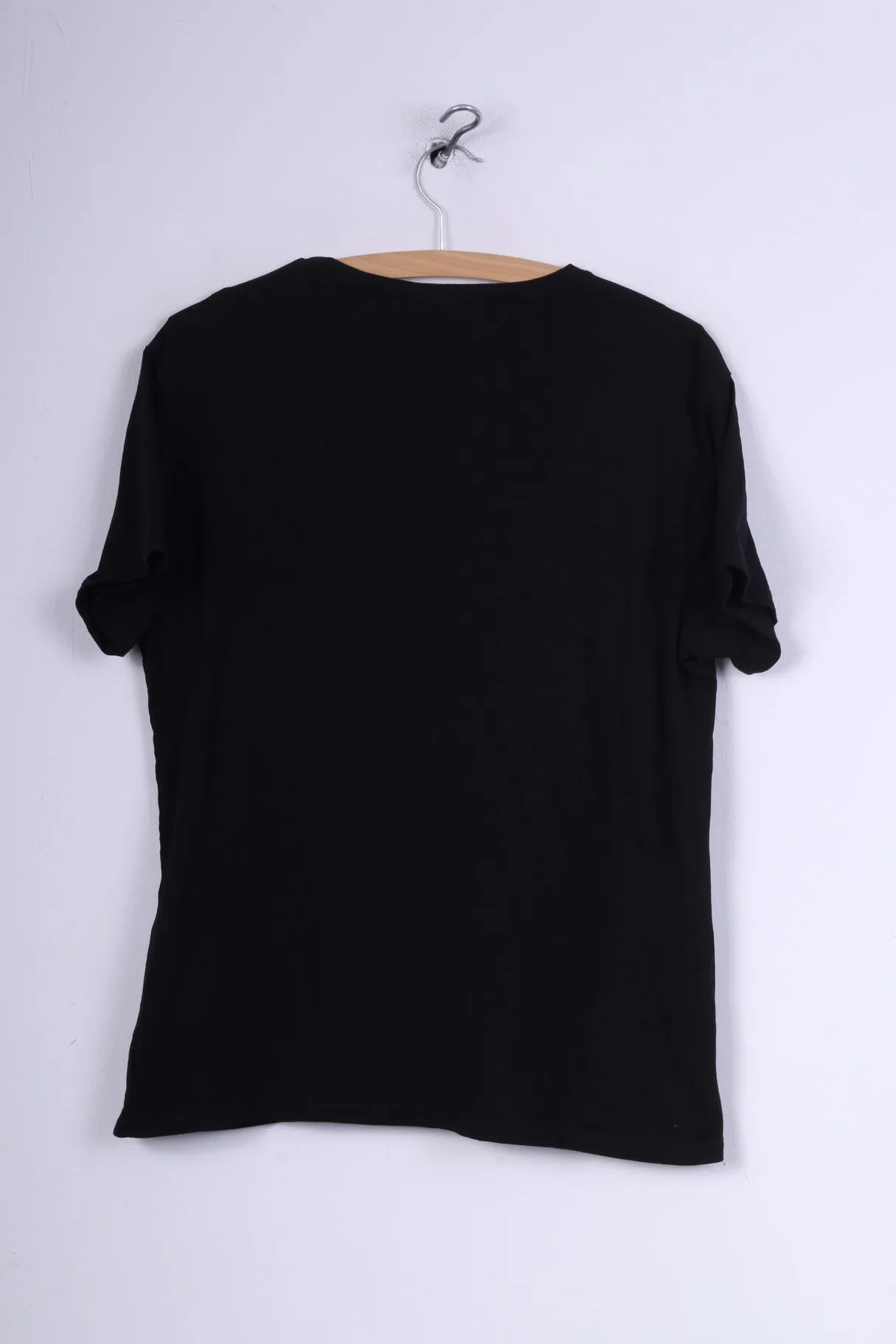 Primark Marvel Avengers Mens L (S) T-Shirt Graphic Print Black Top Cotton