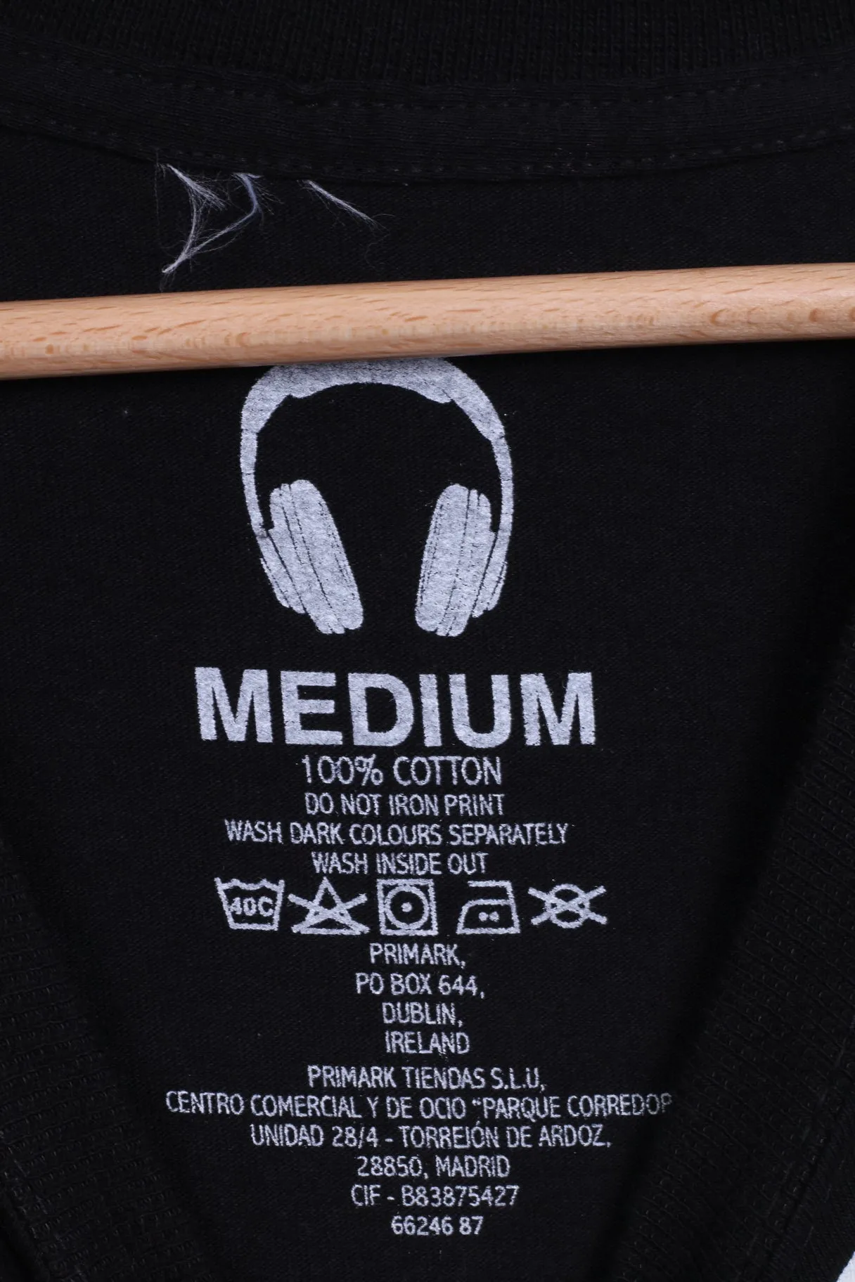 Primark Mens M T-Shirt Cotton Black Graphic Vinyl Mashups Summer