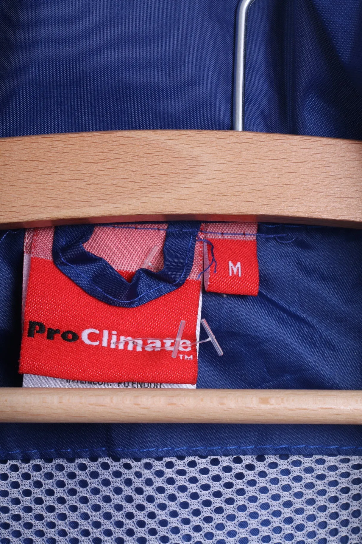 Pro Climate Mens M Light Jacket Blue Hood Sport