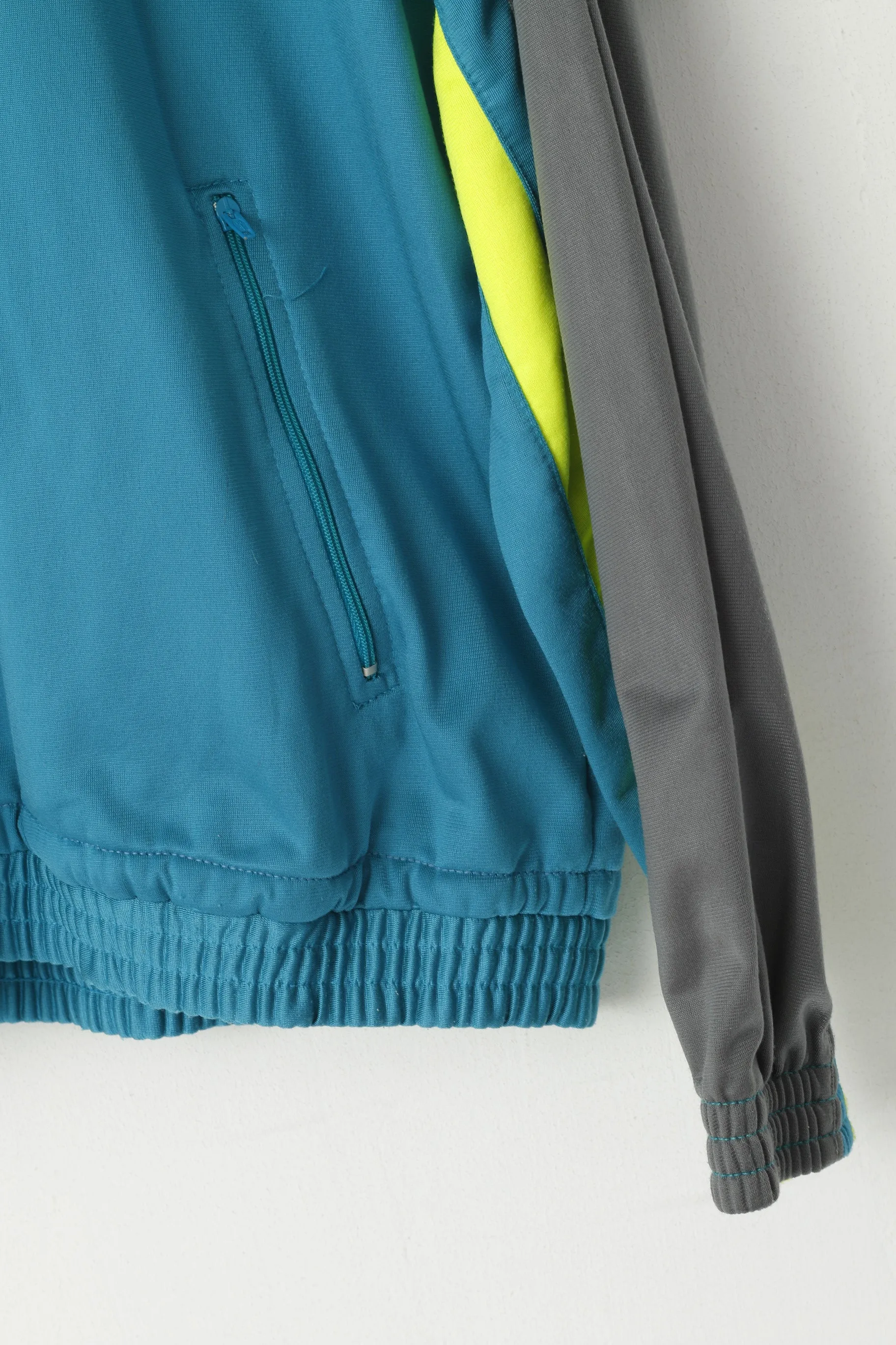 Puma International Men 38 S Sweatshirt Turquoise France Vintage Zip Up Tracksuit Top
