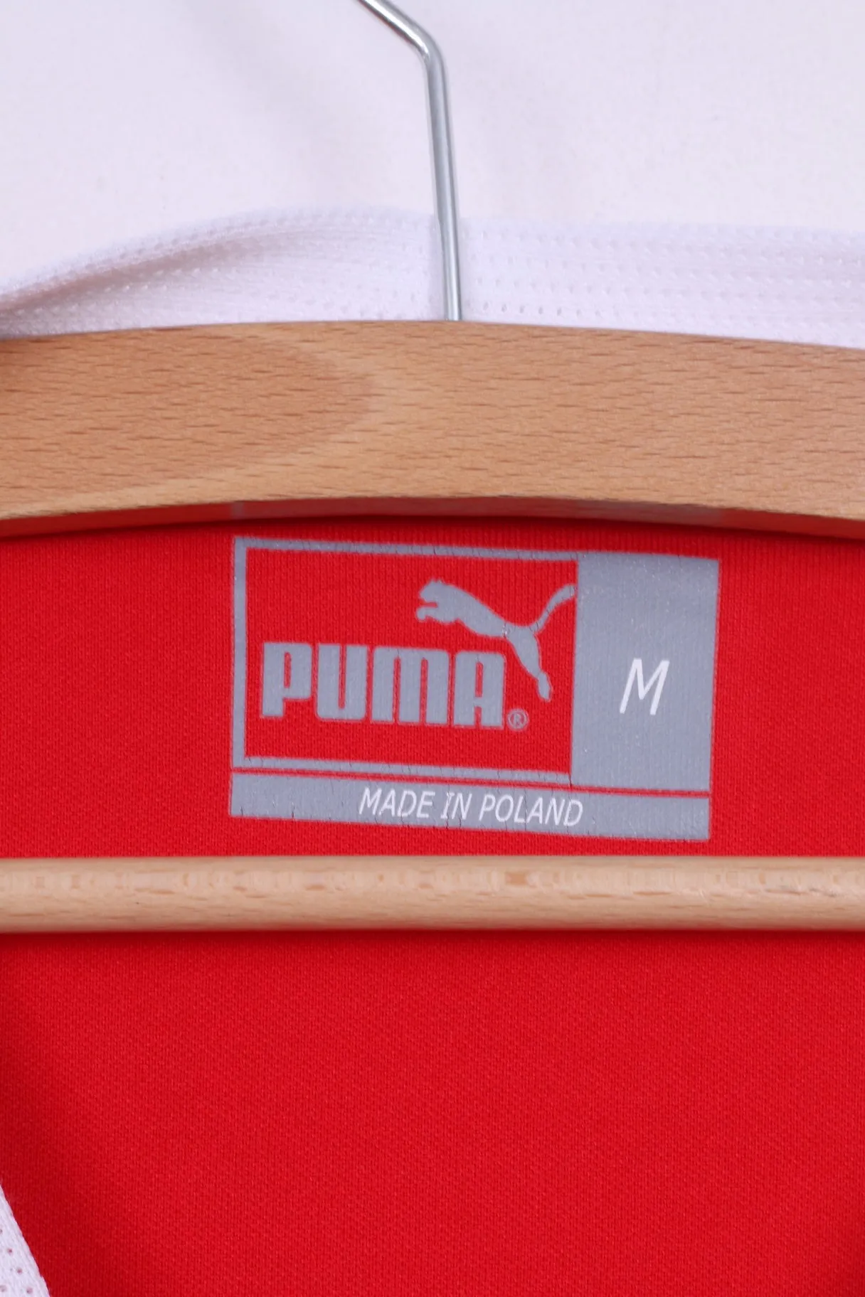 Puma Mens M Long Sleeved Shirt Red Sport V Neck Trainig Top