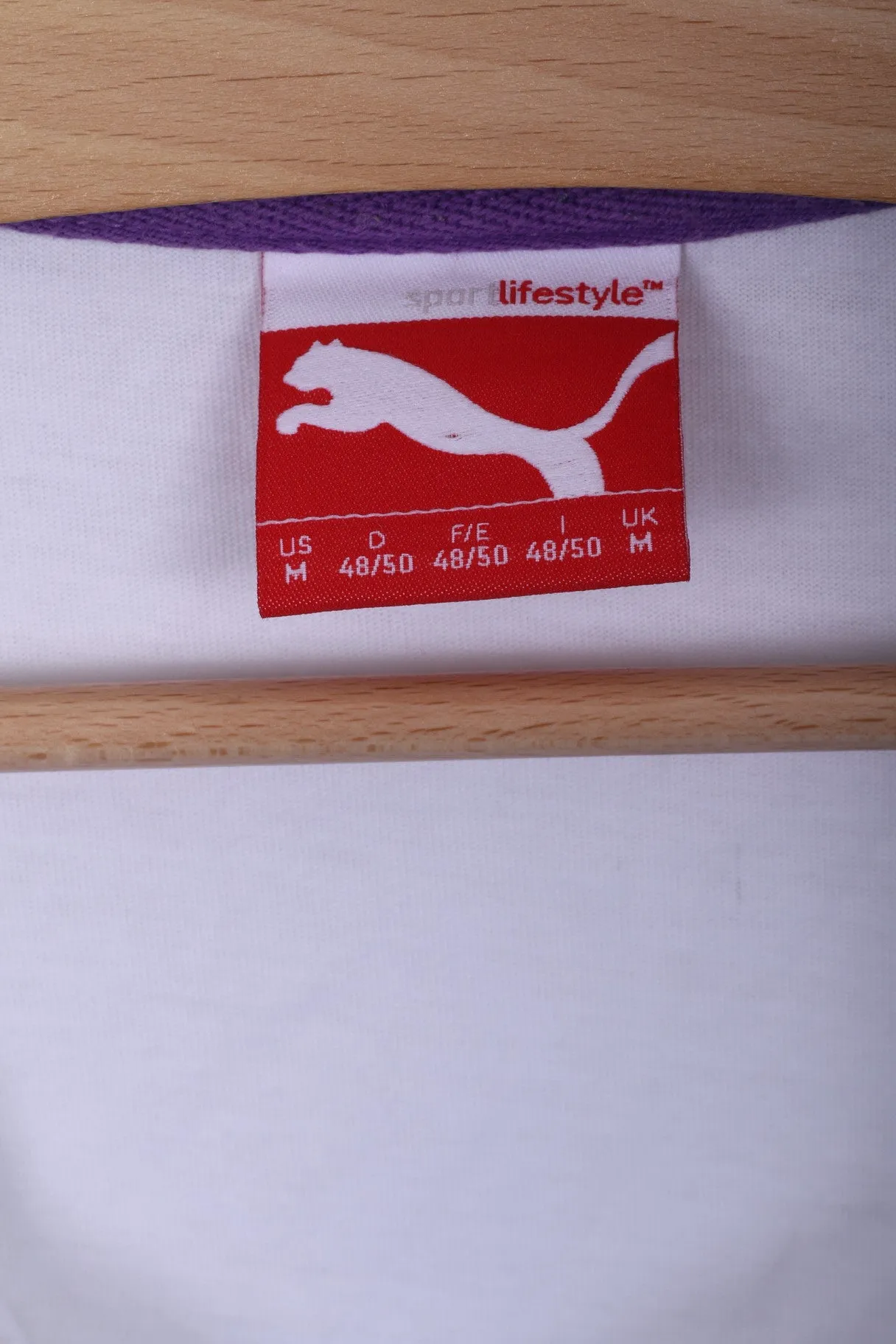 Puma Mens M Polo Shirt White Short Sleeve Summer Cotton Detailed Buttons