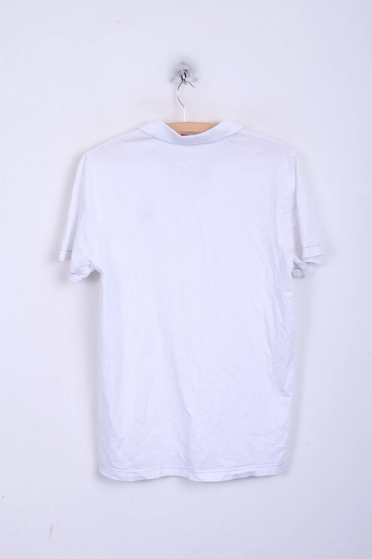 Puma Mens M Polo Shirt White Short Sleeve Summer Cotton Detailed Buttons
