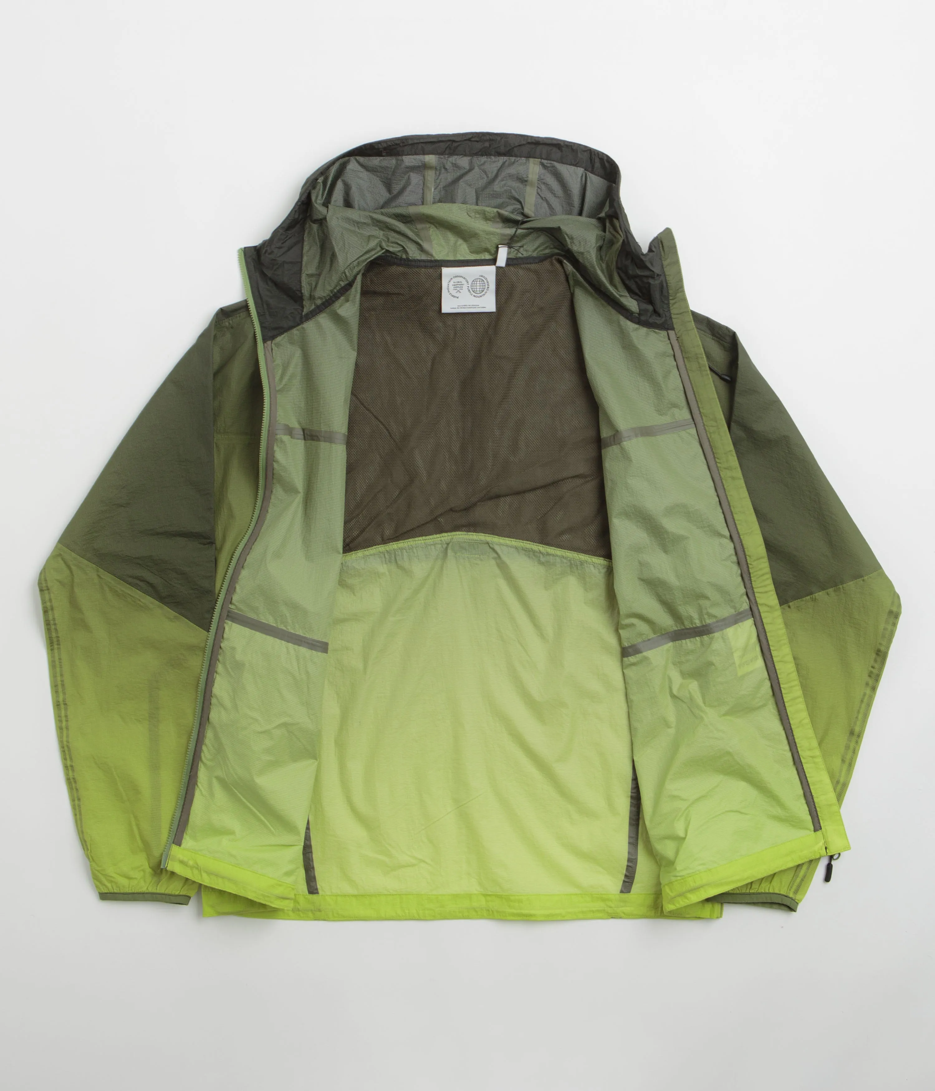 Purple Mountain Observatory Ombre Print Breeze Jacket - Lime / Black
