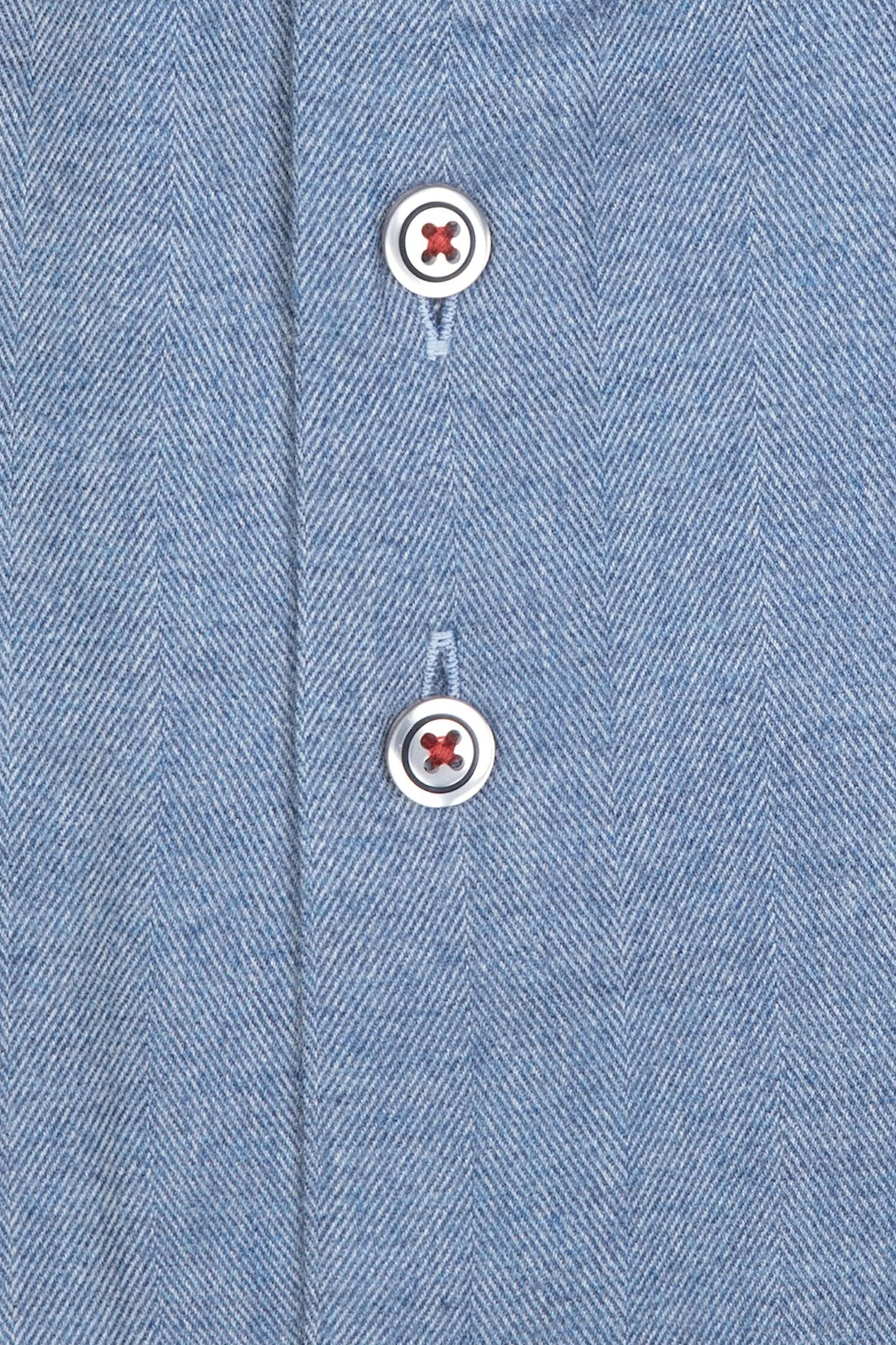 R2 Casual Soft Collar Shirt Mid Blue
