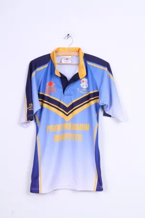Raging Bull ORRELL ST.JAMES A.R.L.F.C. Mens 40 L Polo Shirt Sport Blue Short Sleeve