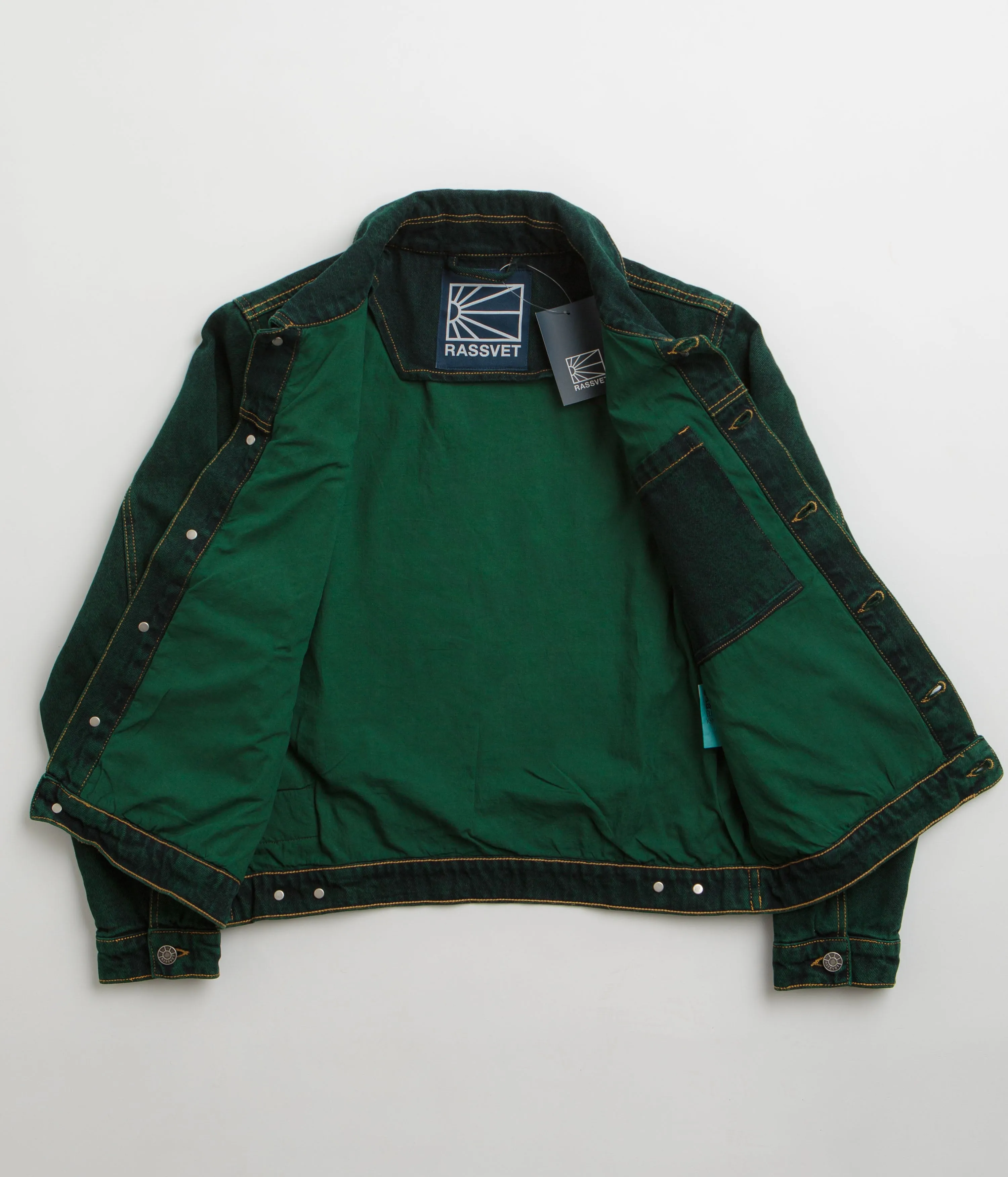 Rassvet Lined Denim Jacket - Green