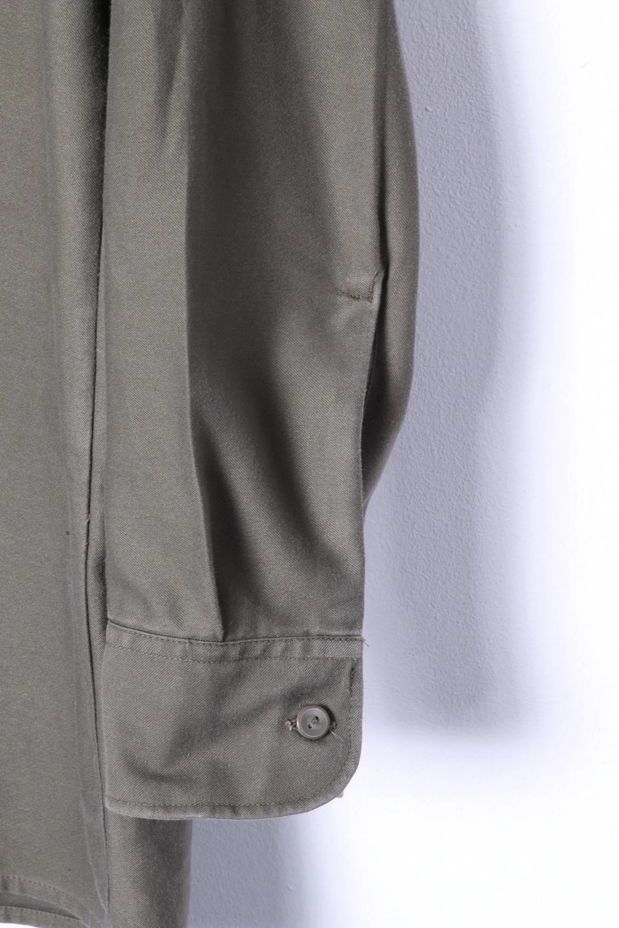 Rawe Rheda Mens 41/42 M/L Casual Shirt Green Military Germany Army Top