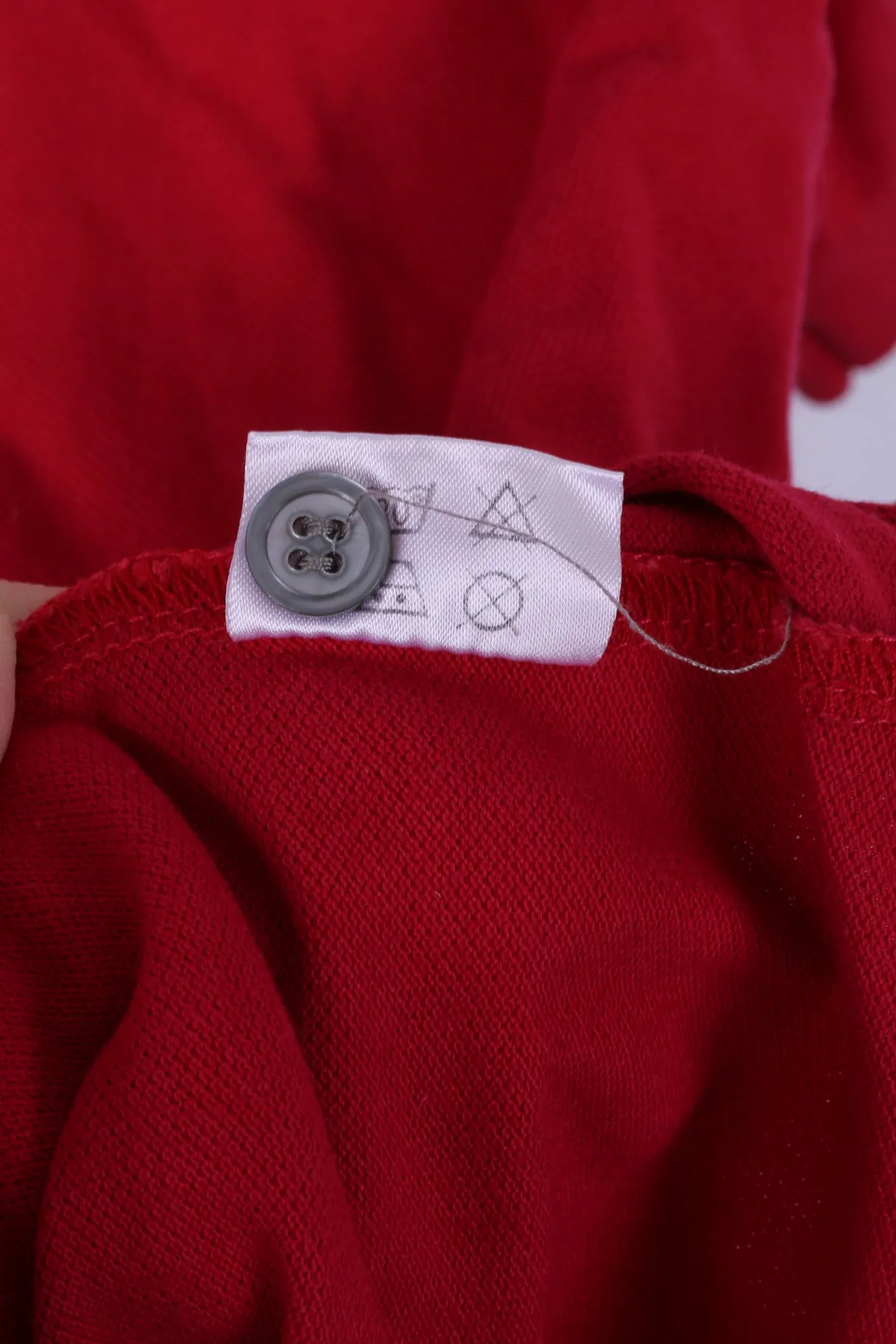 Reebok Mens L Polo Shirt Red Cotton Bali Island Gilf Club