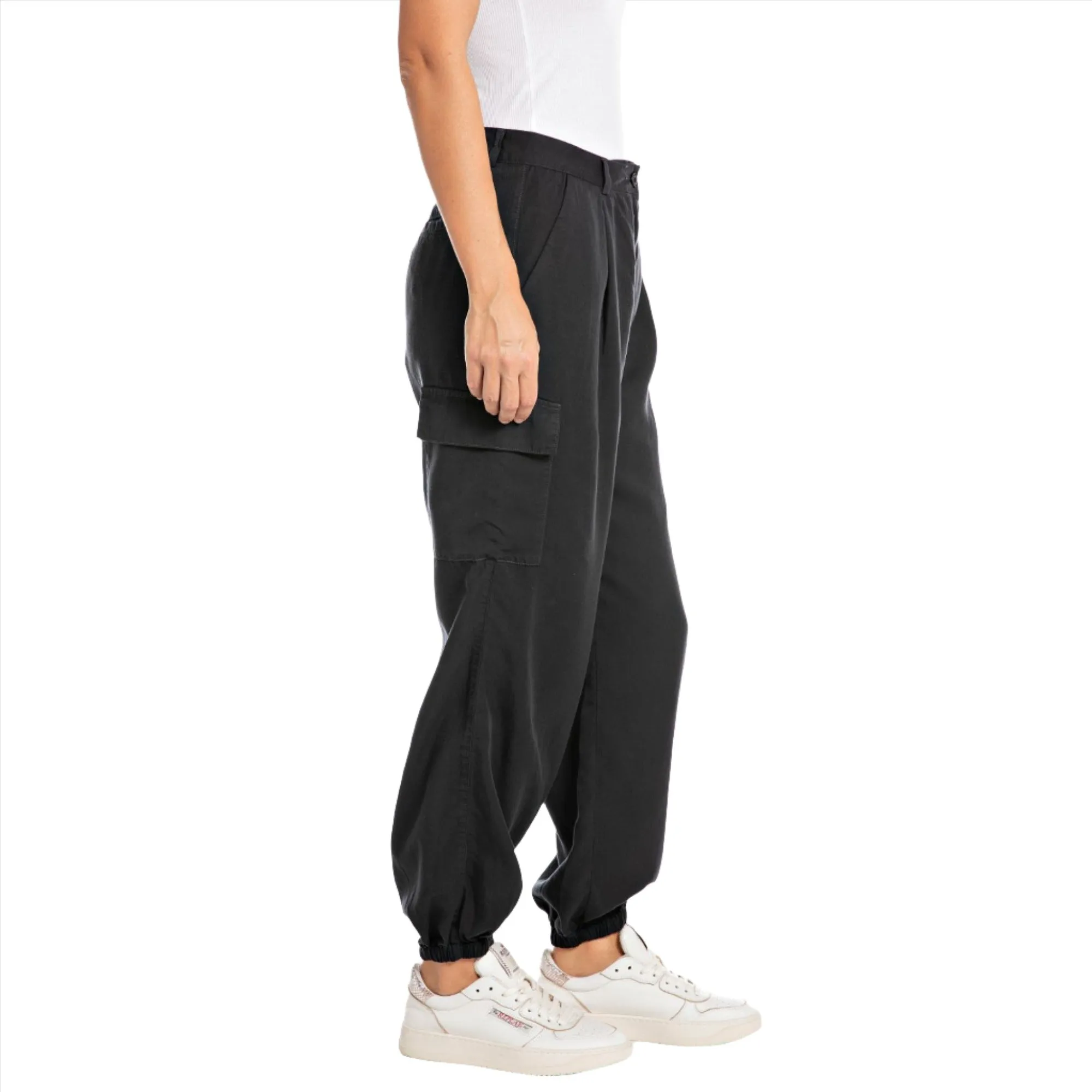 Replay Women's Cargo jogger trousers in Lyocell