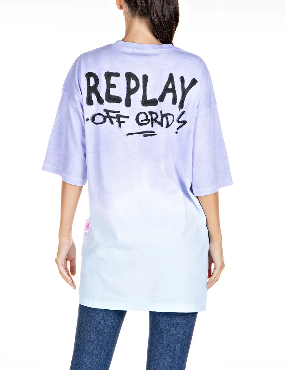 Replay Women's Tie Dyed Heavy Organic Cotton Top