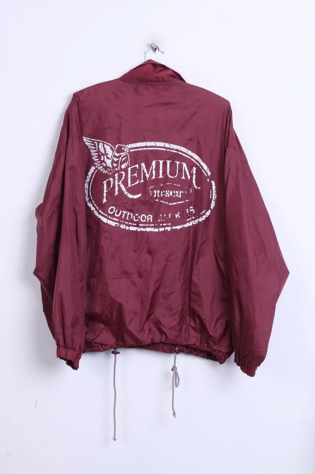 RESCUE Sports Mens XL Jacket Outdoor Nylon Waterproof Maroon