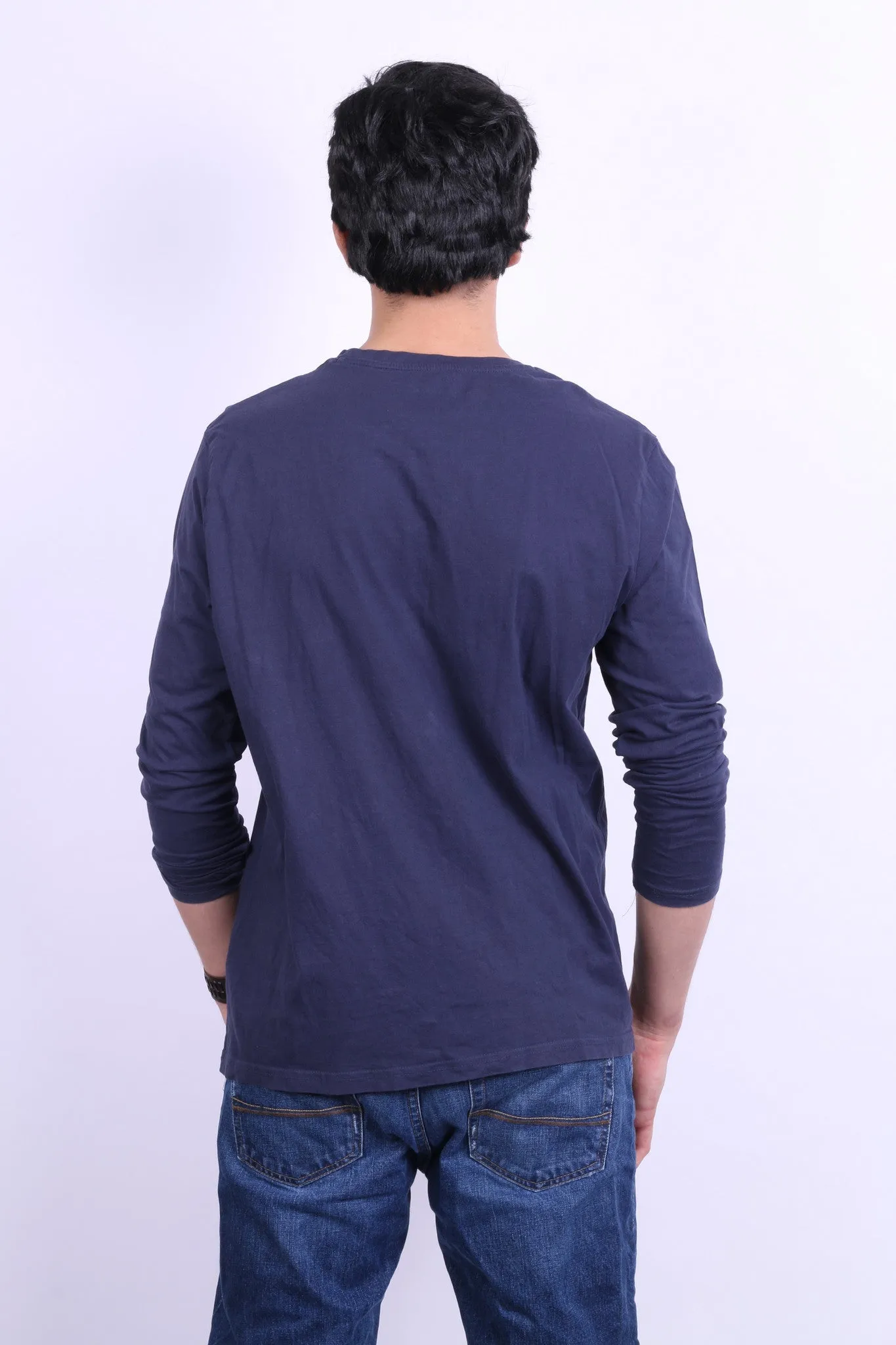 Reserved Mens XL Shirt Long Sleeve Crew Neck Unity Line Cotton