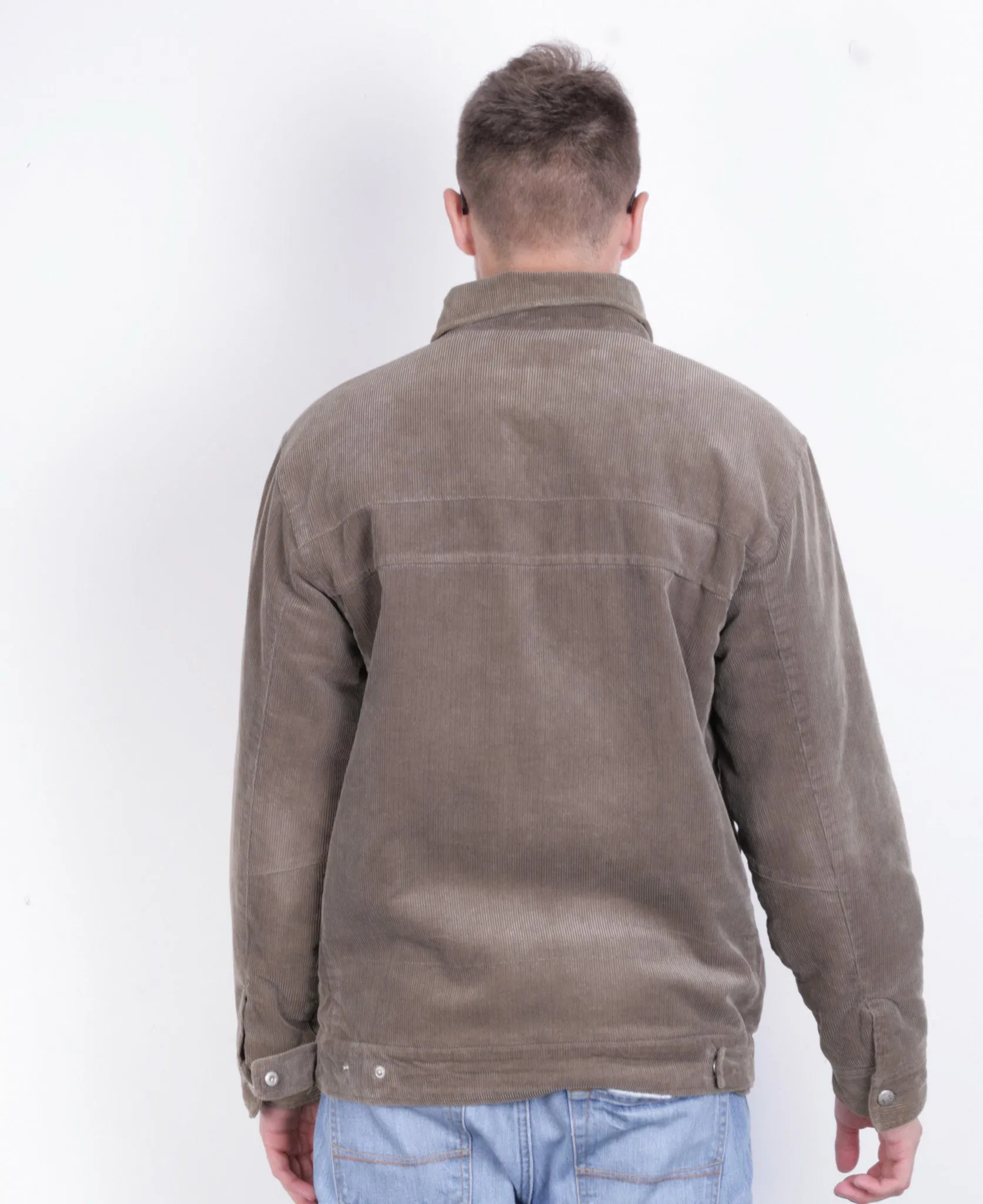 Ripley Mens M Conduroy Jacket Brown Full Zipper Cotton