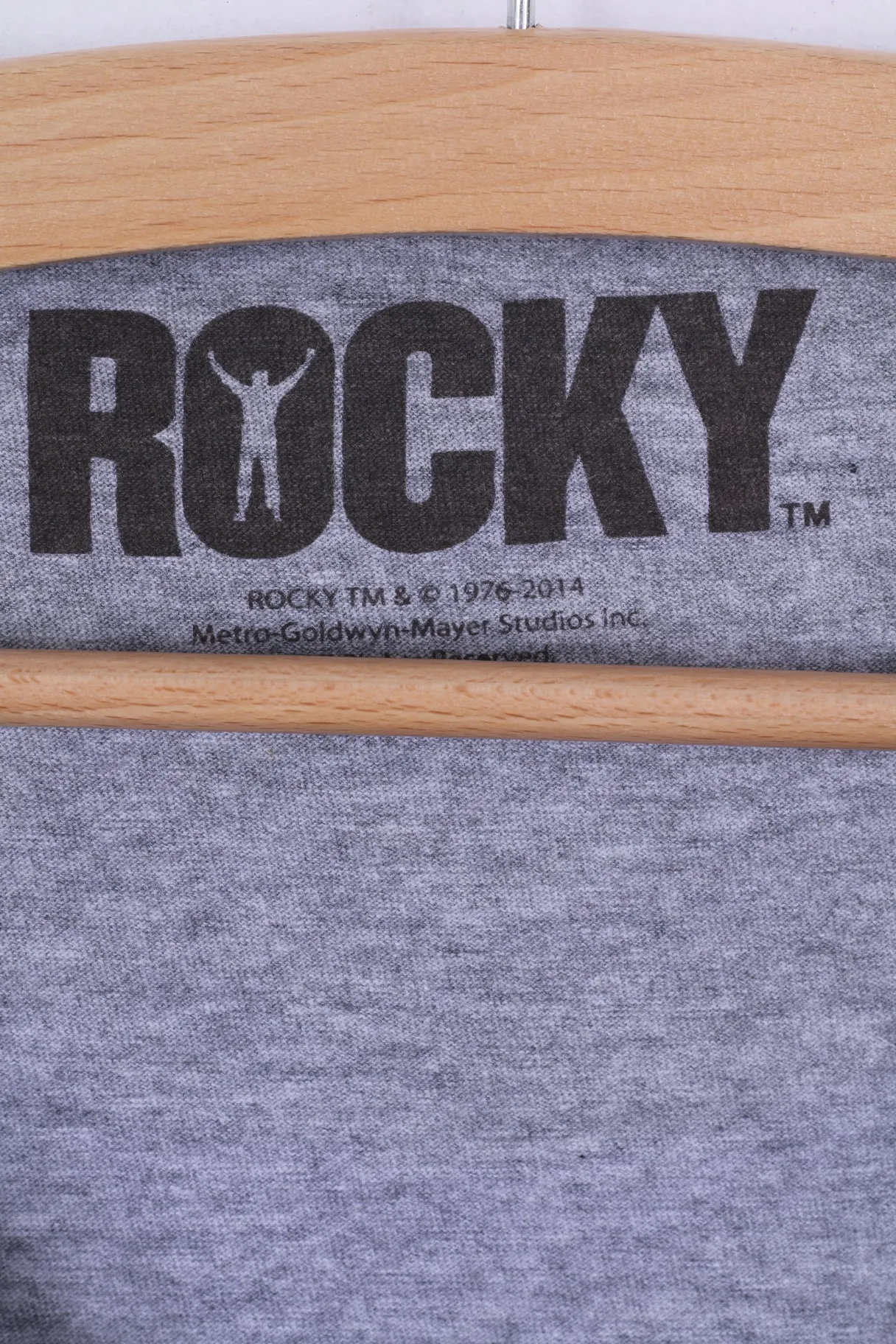 Rocky Mens XXL T-Shirt Grey Cotton Graphic Boxing Rocky Balboa
