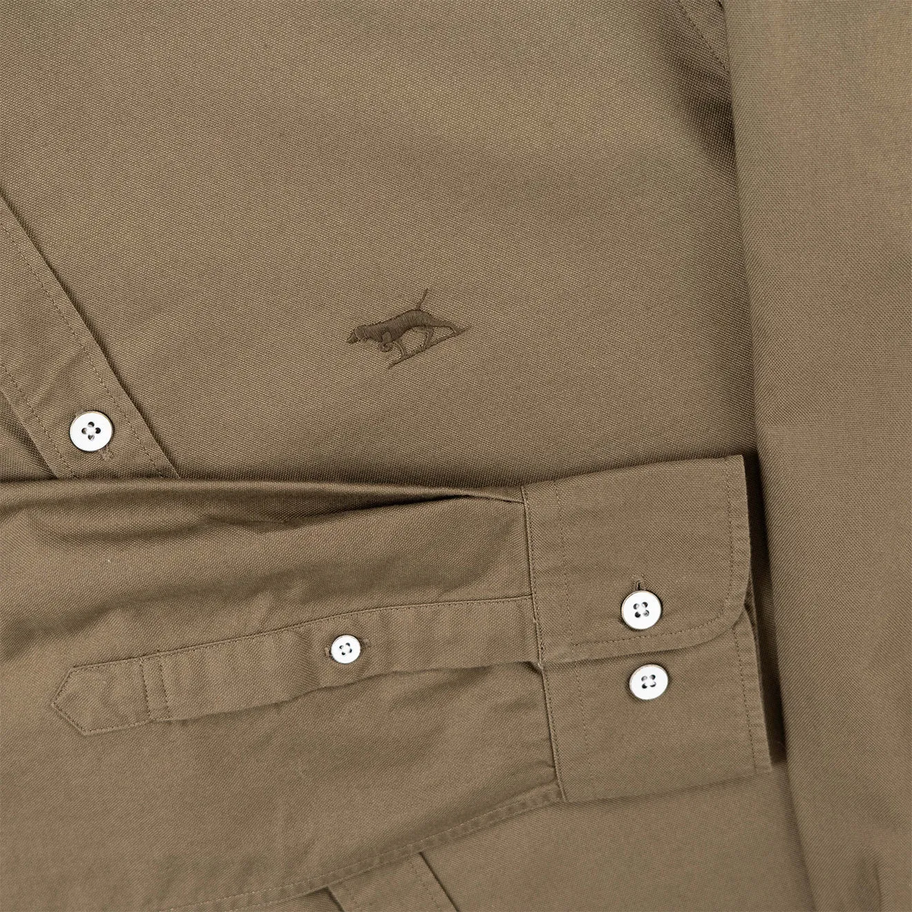 Rodd and Gunn Gunn Oxford PD L/S Shirt Olive
