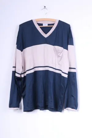 RONLEY Mens XL Shirt Long Sleeve V Neck Nylon Sport Vintage