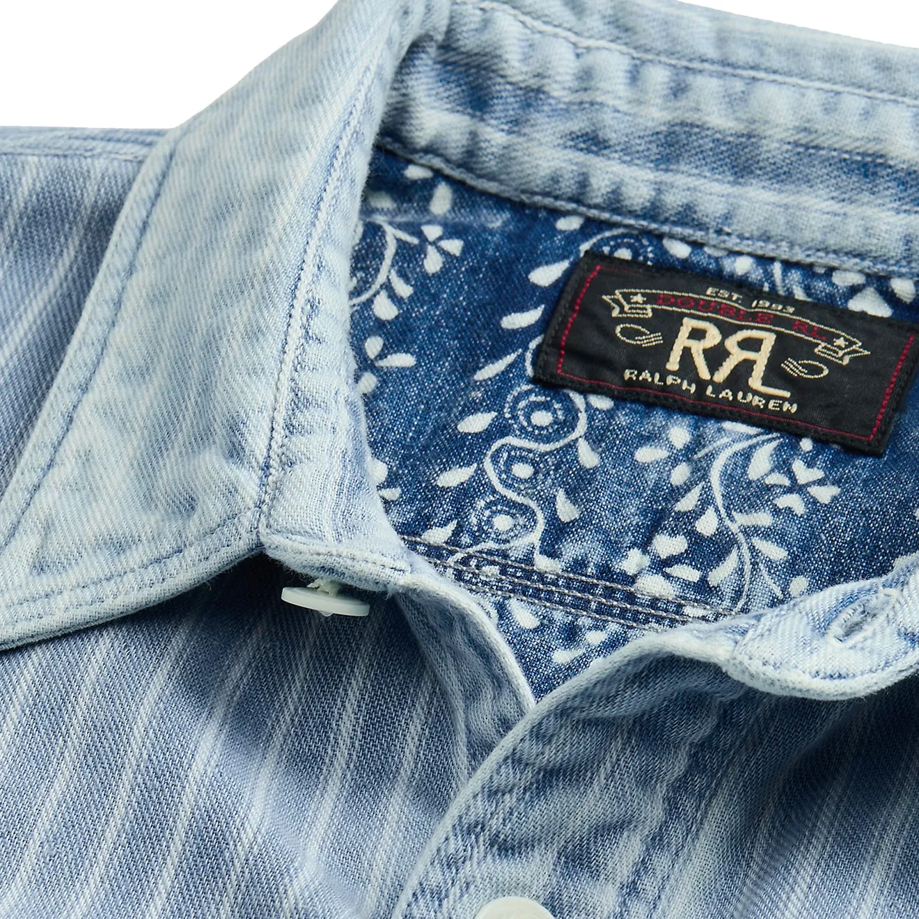 RRL by Ralph Lauren Indigo Striped Double-Faced Workshirt Indigo Stripe