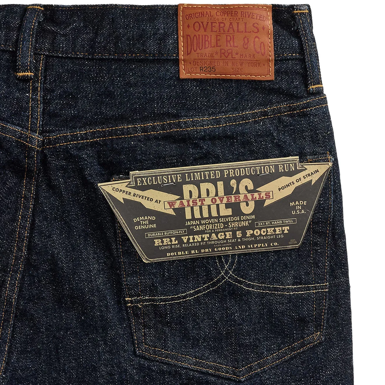 RRL By Ralph Lauren Limited-Edition Vintage 5-Pocket Jean Rinse