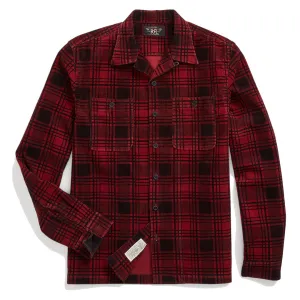 RRL by Ralph Lauren Plaid-Print Corduroy Camp Shirt Red / Black