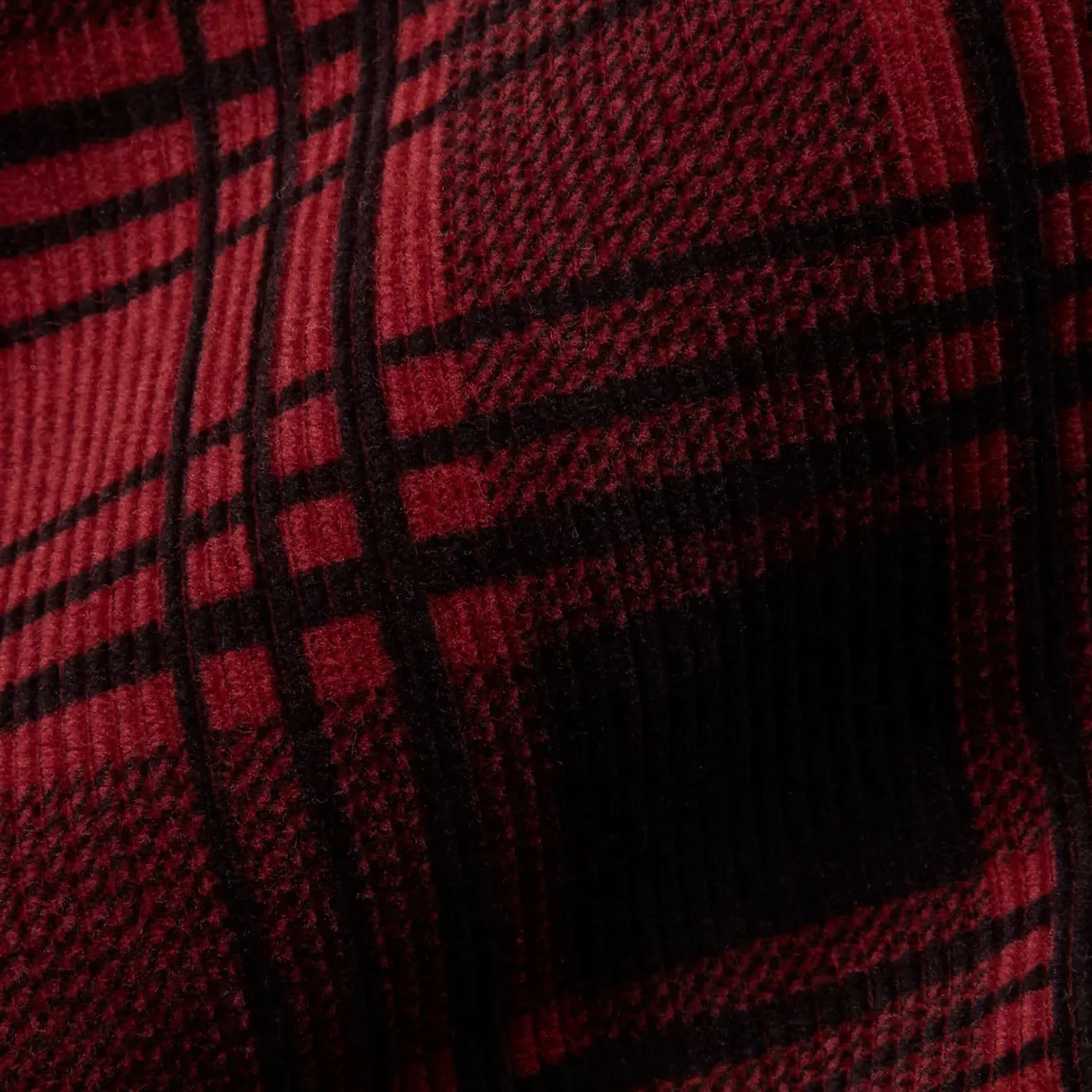 RRL by Ralph Lauren Plaid-Print Corduroy Camp Shirt Red / Black