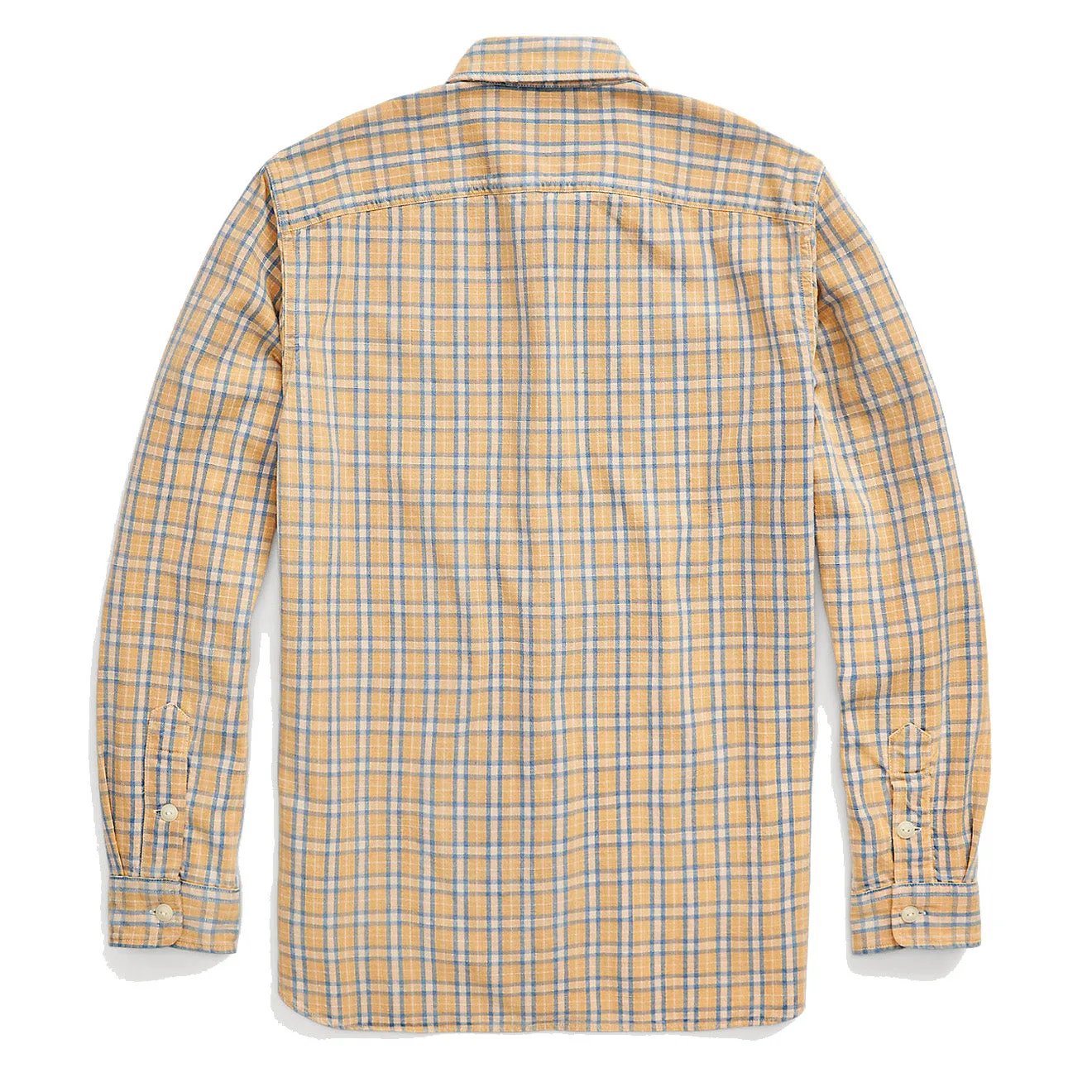 RRL by Ralph Lauren Plaid Woven Workshirt Tan / Indigo