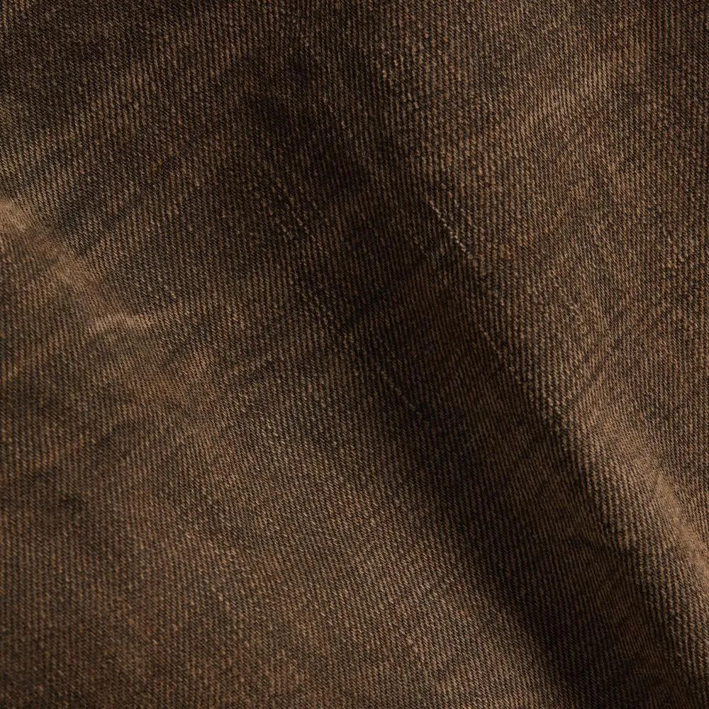 RRL by Ralph Lauren Slim Fit 5 Pocket Denim Distressed Brown Wash
