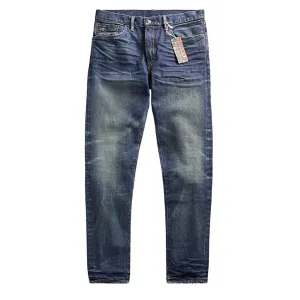 RRL by Ralph Lauren Slim Narrow Fit Stretch Denim Blue