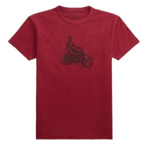 RRL By Ralph Lauren Slub Jersey Graphic T-Shirt Burgundy