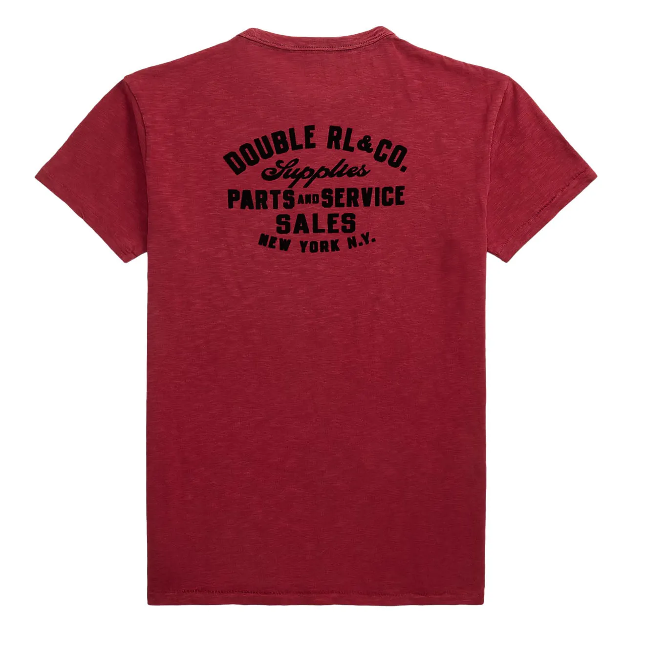 RRL By Ralph Lauren Slub Jersey Graphic T-Shirt Burgundy