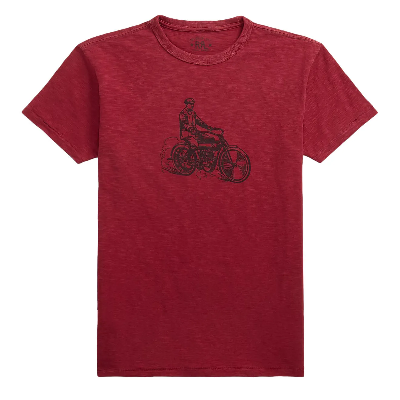 RRL By Ralph Lauren Slub Jersey Graphic T-Shirt Burgundy