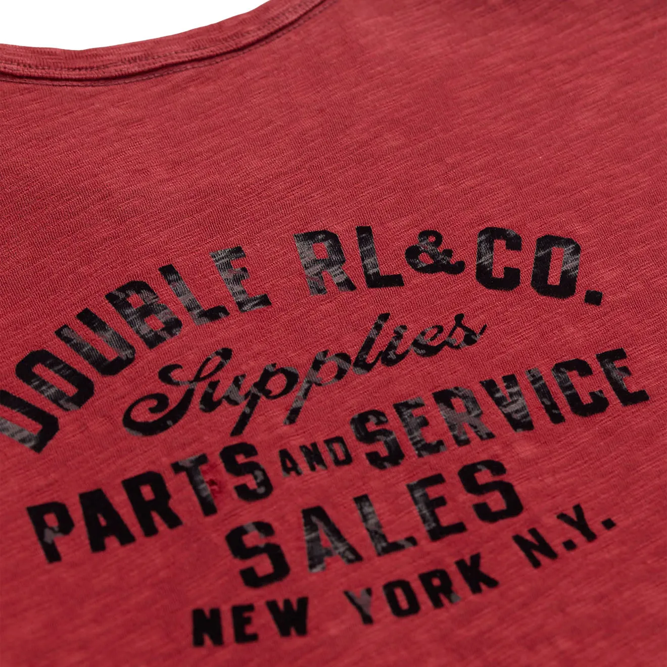 RRL By Ralph Lauren Slub Jersey Graphic T-Shirt Burgundy