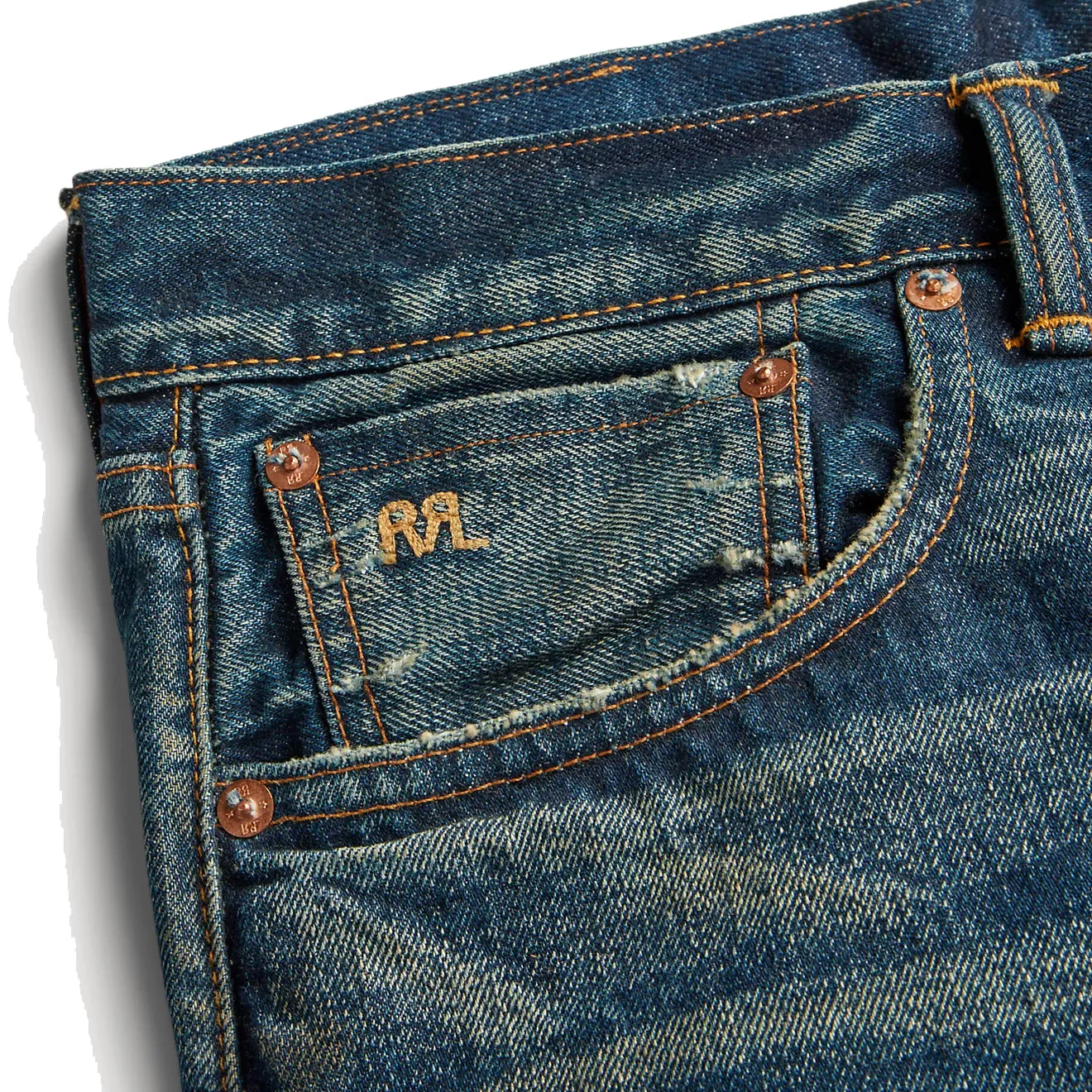 RRL by Ralph Lauren Straight Fit Hawley Selvedge Jean Hawley Wash