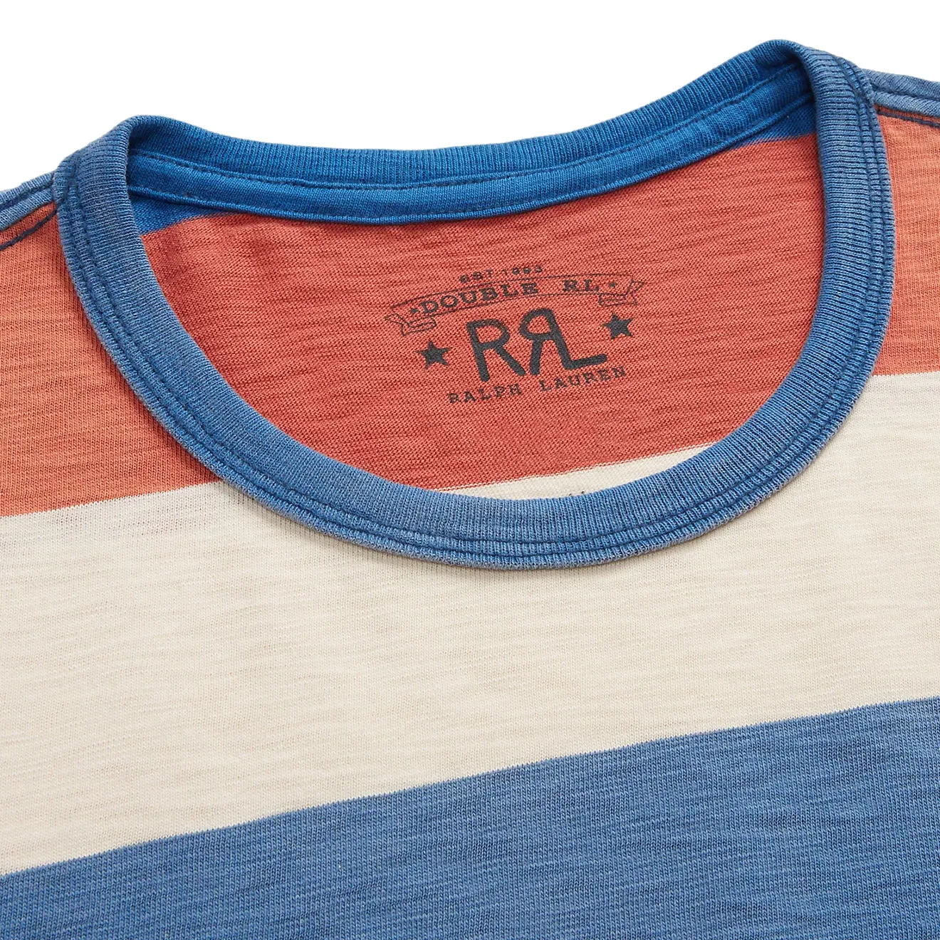 RRL by Ralph Lauren Striped Jersey Pocket T-Shirt Red/Blue/White