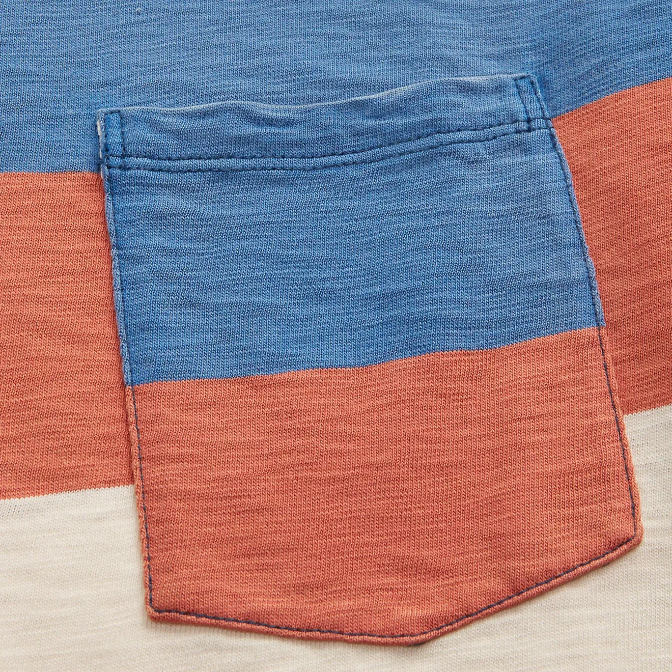 RRL by Ralph Lauren Striped Jersey Pocket T-Shirt Red/Blue/White